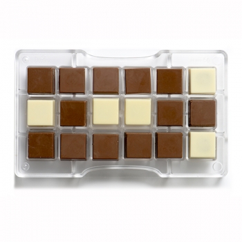 Profi Schokoladenform - Quadrat 25 x 25mm